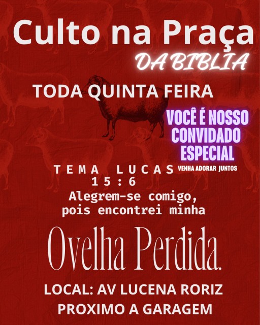 Projeto ovelha Perdida venha fazer parte você tambêm